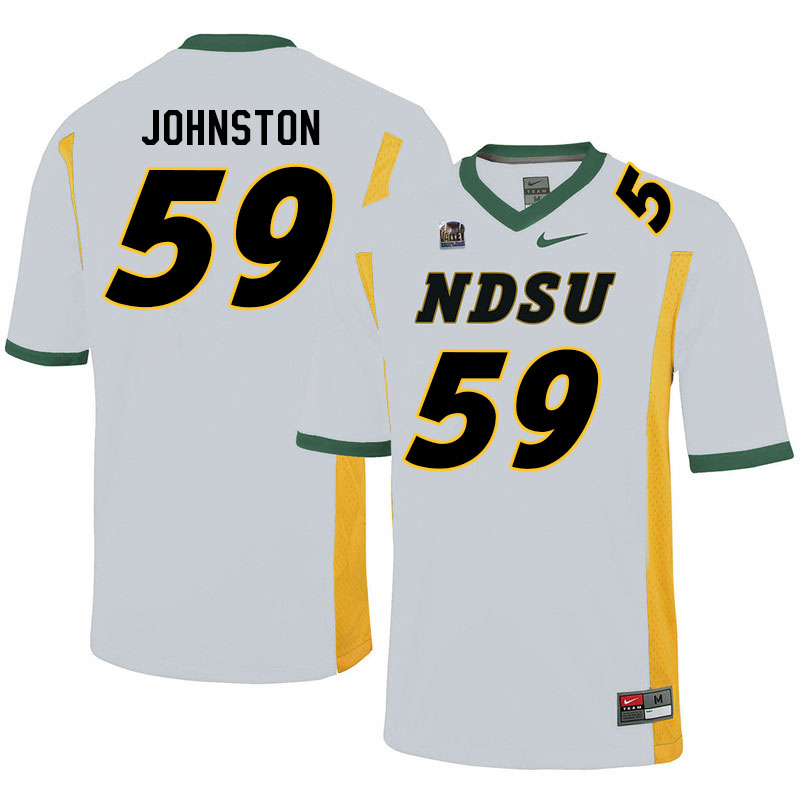 Men #59 Hayden Johnston North Dakota State Bison College Football Jerseys Sale-White